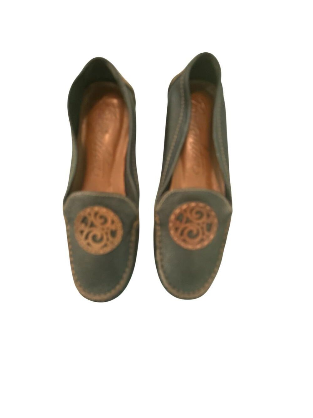 Brighton Leather Flats "Native" Made in Brazzil Black/Brown  7.5